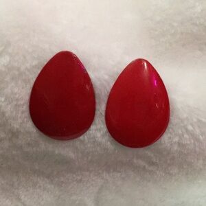 Red Teardrop Earrings